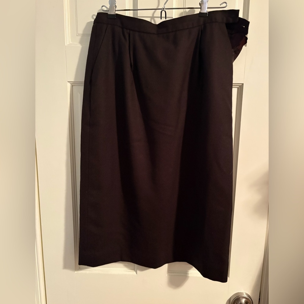 Vintage Pendleton Dark Brown Pencil Skirt